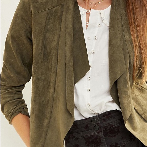 Anthropologie Blank NYC Taupe Suede Jacket - Picture 8 of 8
